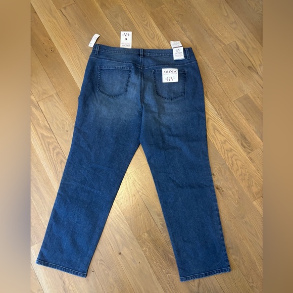 Gloria Vanderbilt Amanda medium wash Classic Straight Jeans NWT size 18w - Picture 2 of 5